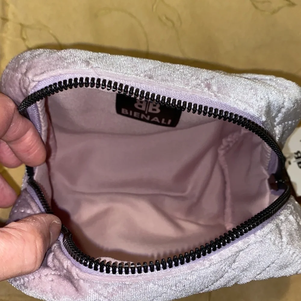 💜NWT Bienali Purple Velvet Bag